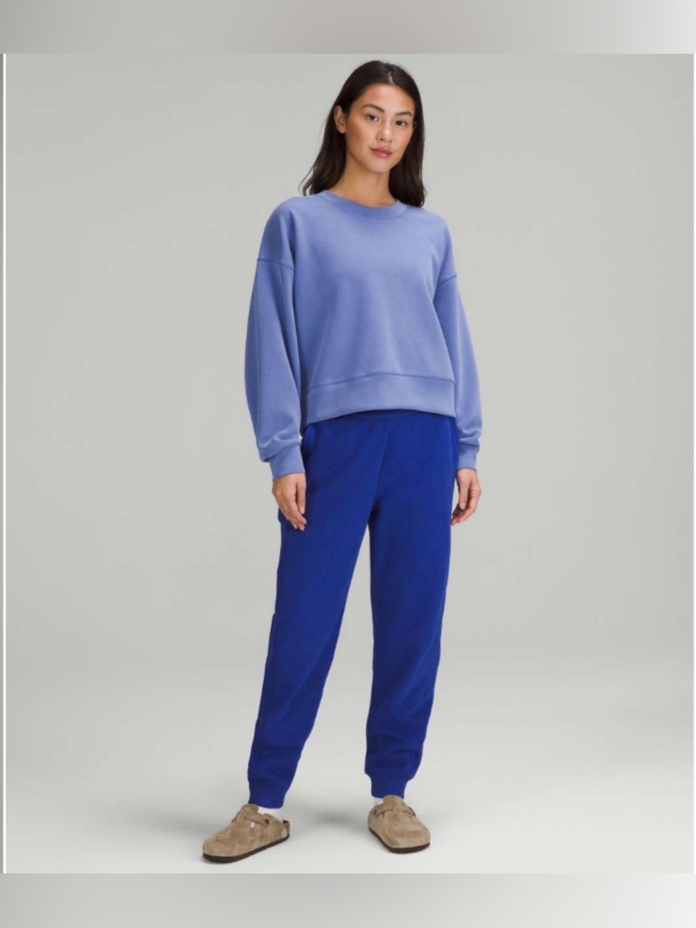Lululemon Perfectly Oversized Cropped Crew *Softstreme size 6 in Wild Indigo.